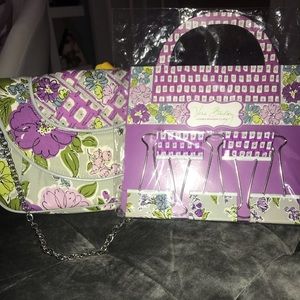 Vera Bradley bundle bag and office clips